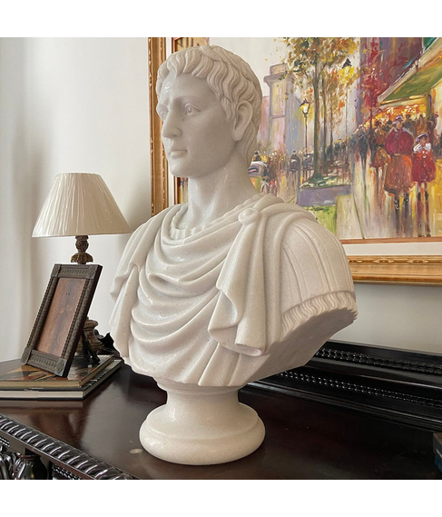 imagem de Busto em Mrmore Caio Jlio Csar 80cm - BMP035