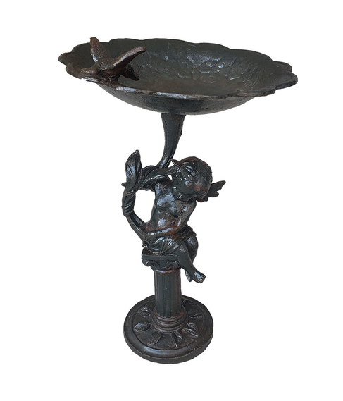 imagem de Comedor Pssaros com Base de Anjo  56cm - VRFF204