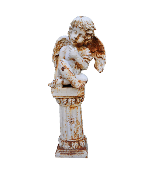 imagem de Escultura Anjo Coluna 50cm - EF224-ACABOU
