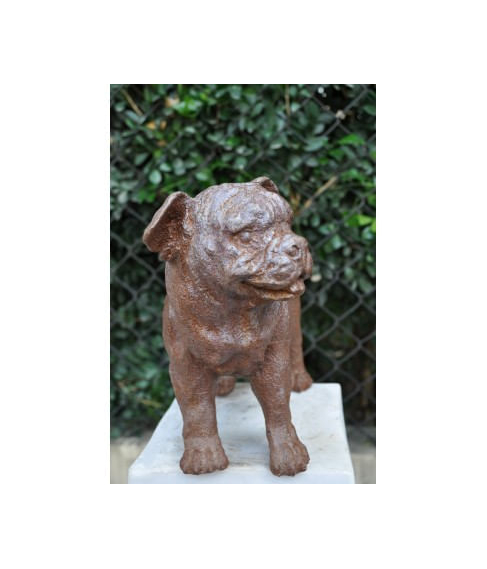 imagem de Escultura Cachorro em P 25cm - VRF176-ACABOU