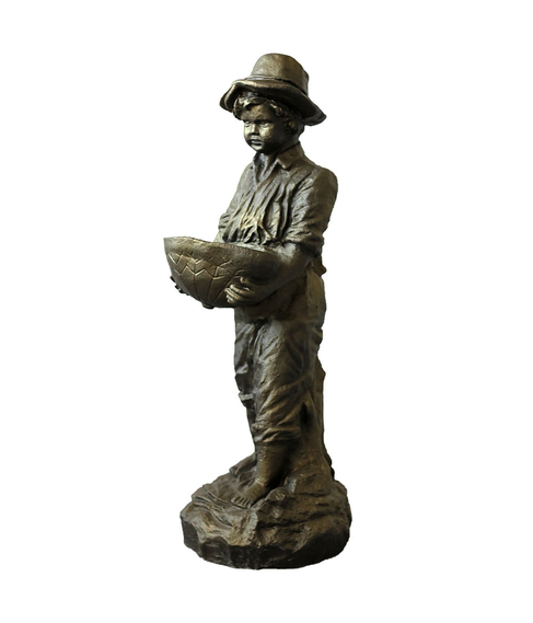 imagem de Escultura Comedor Pssaros Boy 85cm - VRFF213A