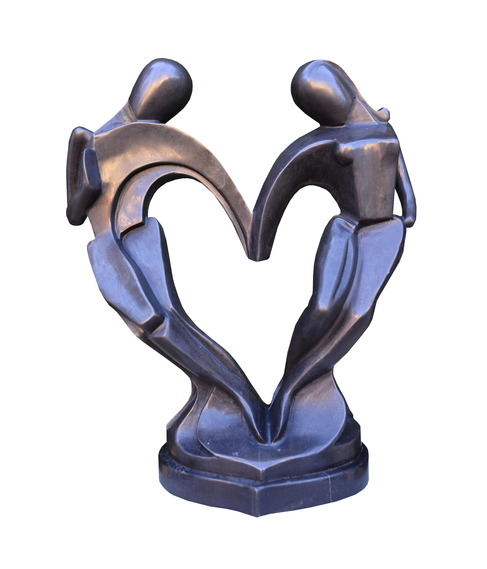 imagem de Escultura Corao Presente 30cm - EMP249
