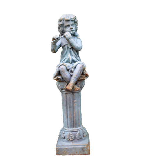 imagem de Escultura Criana Sentada Coluna 41cm - EF222 - ACABOU