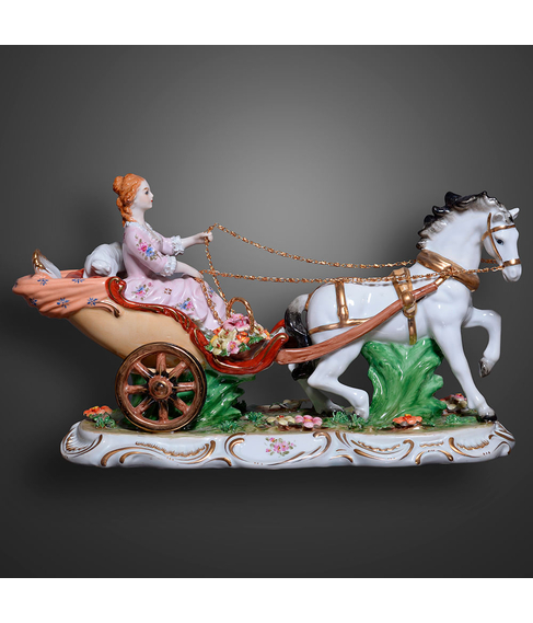 imagem de Escultura Lady Carruagem 25cm - EPC338 - ACABOU