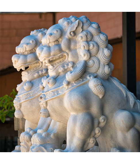 imagem de Escultura Leo Chins 100cm - EMP493