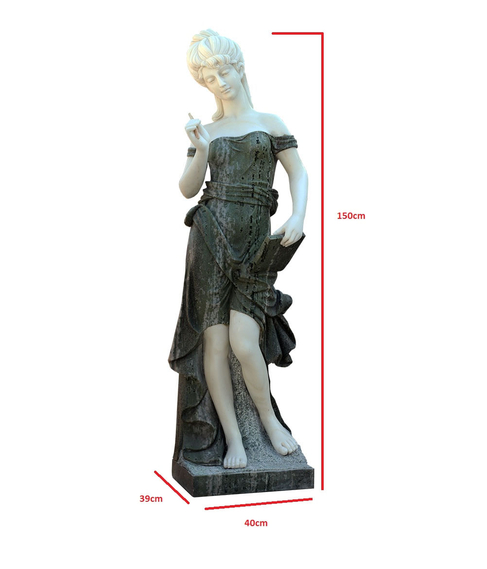imagem de Escultura Ninfa Mrmore Green 150cm - EMP387