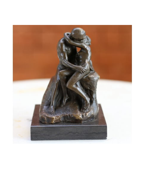 imagem de Escultura o Beijo Rodin 14cm - Acabou