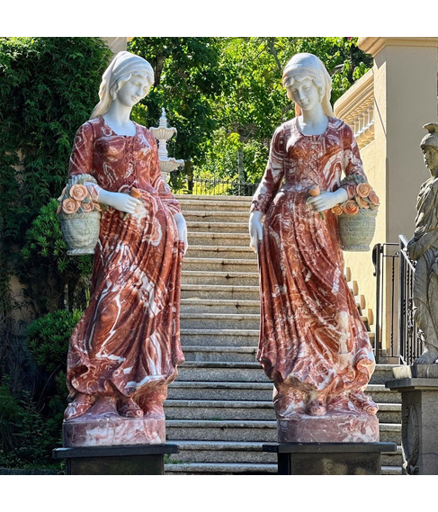 imagem de Escultura Outono Par Mrmore Rosso 158cm - EMP393