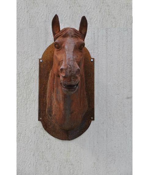 imagem de Escultura para Parede Cabea de Cavalo 85cm- VRF124-ACABOU