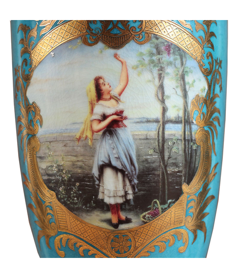 imagem de Vaso com Detalhes em Flores 46cm - VPC111 - ACABOU