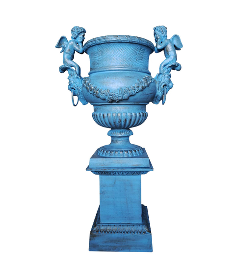 imagem de Vaso Decorativo Urna Anjo Sentado 91cm - VF080B